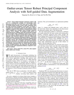 Outlier-aware Tensor Robust Principal Component Analysis with Self-guided Data Augmentation
