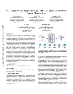 SSD-Poser: Avatar Pose Estimation with State Space Duality from Sparse Observations