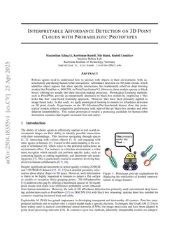 Interpretable Affordance Detection on 3D Point Clouds with Probabilistic Prototypes
