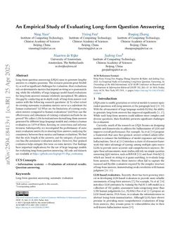 An Empirical Study of Evaluating Long-form Question Answering