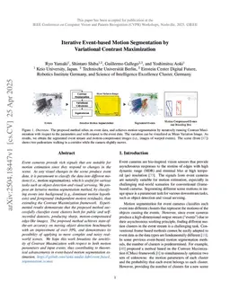 Iterative Event-based Motion Segmentation by Variational Contrast Maximization