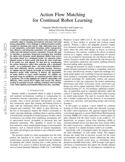 Action Flow Matching for Continual Robot Learning