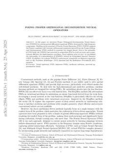 PODNO: Proper Orthogonal Decomposition Neural Operators