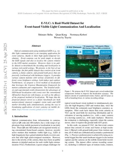 E-VLC: A Real-World Dataset for Event-based Visible Light Communication And Localization