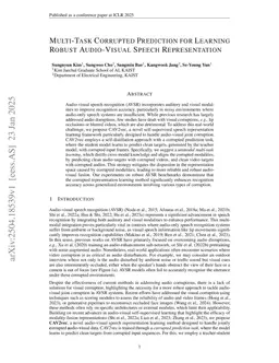 Multi-Task Corrupted Prediction for Learning Robust Audio-Visual Speech Representation