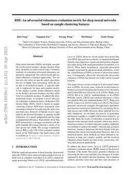 RDI: An adversarial robustness evaluation metric for deep neural networks based on model statistical features