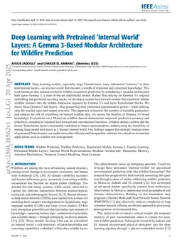Deep Learning with Pretrained Ínternal World' Layers: A Gemma 3-Based Modular Architecture for Wildfire Prediction