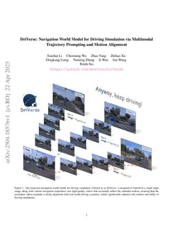DriVerse: Navigation World Model for Driving Simulation via Multimodal Trajectory Prompting and Motion Alignment