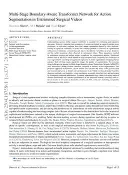 Multi-Stage Boundary-Aware Transformer Network for Action Segmentation in Untrimmed Surgical Videos