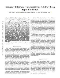 Frequency-Integrated Transformer for Arbitrary-Scale Super-Resolution
