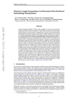 Effective Length Extrapolation via Dimension-Wise Positional Embeddings Manipulation