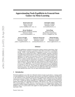 Approximating Nash Equilibria in General-Sum Games via Meta-Learning