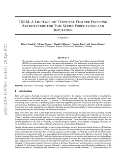 TSRM: A Lightweight Temporal Feature Encoding Architecture for Time Series Forecasting and Imputation