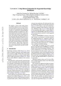 KETCHUP: K-Step Return Estimation for Sequential Knowledge Distillation