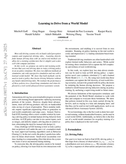 Learning to Drive from a World Model