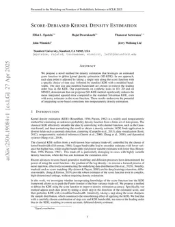 SD-KDE: Score-Debiased Kernel Density Estimation