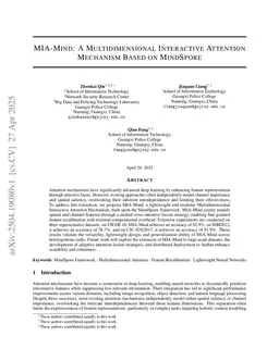 MIA-Mind: A Multidimensional Interactive Attention Mechanism Based on MindSpore