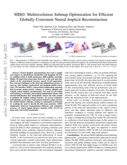 MISO: Multiresolution Submap Optimization for Efficient Globally Consistent Neural Implicit Reconstruction