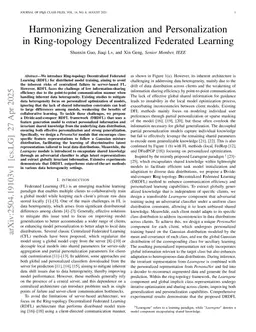 Harmonizing Generalization and Personalization in Ring-topology Decentralized Federated Learning