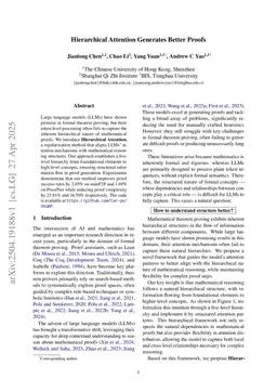 Hierarchical Attention Generates Better Proofs