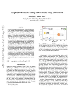 Adaptive Dual-domain Learning for Underwater Image Enhancement
