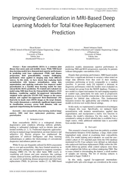Improving Generalization in MRI-Based Deep Learning Models for Total Knee Replacement Prediction