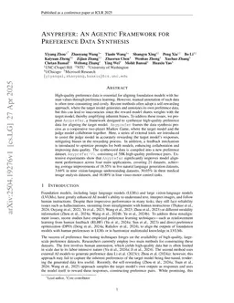 Anyprefer: An Agentic Framework for Preference Data Synthesis