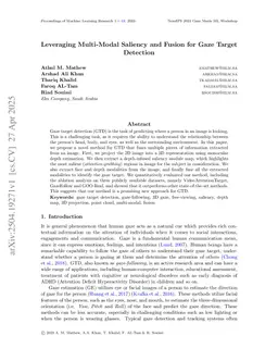 Leveraging Multi-Modal Saliency and Fusion for Gaze Target Detection