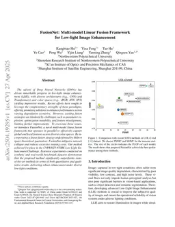 FusionNet: Multi-model Linear Fusion Framework for Low-light Image Enhancement