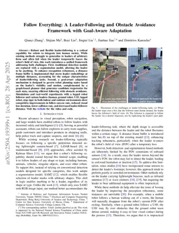 Follow Everything: A Leader-Following and Obstacle Avoidance Framework with Goal-Aware Adaptation