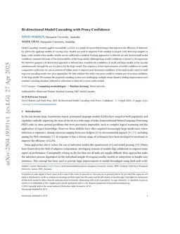 Bi-directional Model Cascading with Proxy Confidence