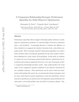 A Comparison-Relationship-Surrogate Evolutionary Algorithm for Multi-Objective Optimization