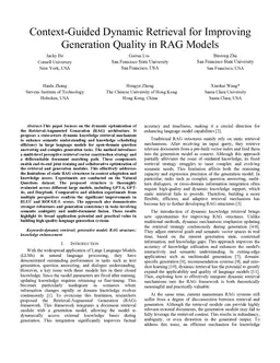 Context-Guided Dynamic Retrieval for Improving Generation Quality in RAG Models
