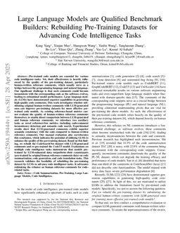 Large Language Models are Qualified Benchmark Builders: Rebuilding Pre-Training Datasets for Advancing Code Intelligence Tasks