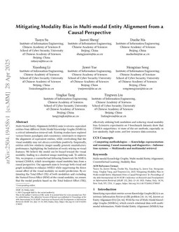 Mitigating Modality Bias in Multi-modal Entity Alignment from a Causal Perspective