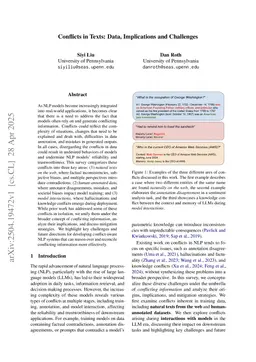 Conflicts in Texts: Data, Implications and Challenges