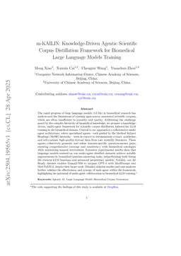 Knowledge-Driven Agentic Scientific Corpus Distillation Framework for Biomedical Large Language Models Training