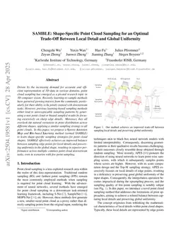 SAMBLE: Shape-Specific Point Cloud Sampling for an Optimal Trade-Off Between Local Detail and Global Uniformity