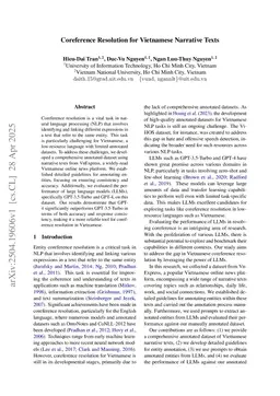 Coreference Resolution for Vietnamese Narrative Texts