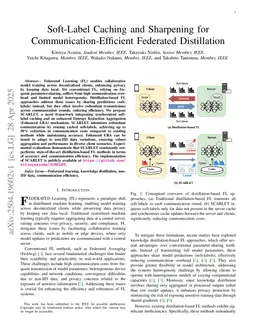 Soft-Label Caching and Sharpening for Communication-Efficient Federated Distillation