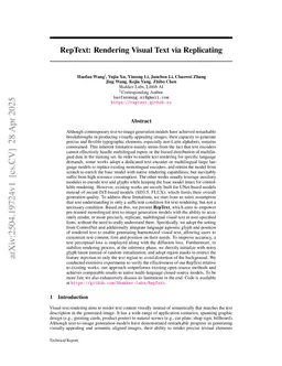 RepText: Rendering Visual Text via Replicating