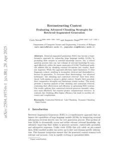 Reconstructing Context: Evaluating Advanced Chunking Strategies for Retrieval-Augmented Generation