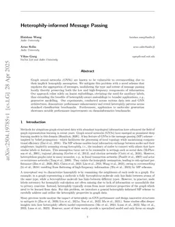 Heterophily-informed Message Passing