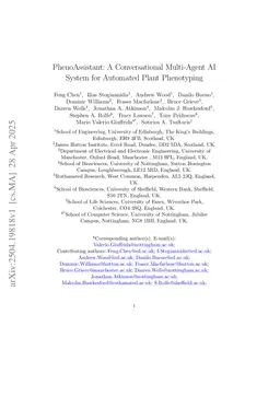 PhenoAssistant: A Conversational Multi-Agent AI System for Automated Plant Phenotyping