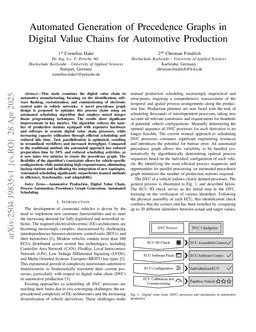 Automated Generation of Precedence Graphs in Digital Value Chains for Automotive Production