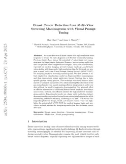 Breast Cancer Detection from Multi-View Screening Mammograms with Visual Prompt Tuning