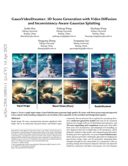 GaussVideoDreamer: 3D Scene Generation with Video Diffusion and Inconsistency-Aware Gaussian Splatting
