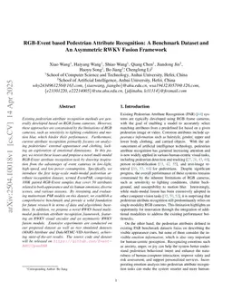 RGB-Event based Pedestrian Attribute Recognition: A Benchmark Dataset and An Asymmetric RWKV Fusion Framework
