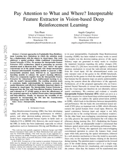 Pay Attention to What and Where? Interpretable Feature Extractor in Vision-based Deep Reinforcement Learning