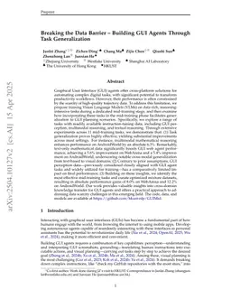 Breaking the Data Barrier -- Building GUI Agents Through Task Generalization